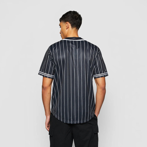 Karl Kani Ανδρικό κολεγιακό πουκάμισο Serif Pinstripe Baseball Shirt